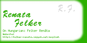 renata felker business card