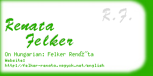 renata felker business card